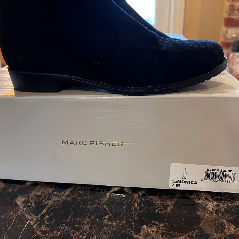 Marc Fisher Black Over The Knee-High Boots
